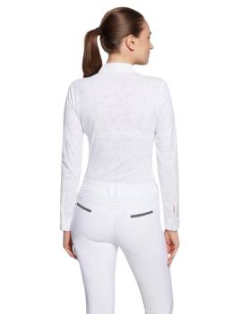 espalda polo de concurso equitación manga larga blanco mujer SAMSHIELD louison