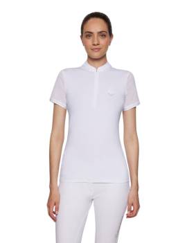 Polo de concurso SAMSHIELD paloma manga corta SS25 blanco