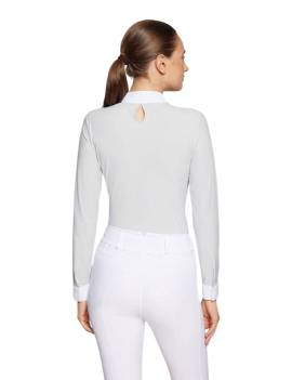 espalda Polo de concurso SAMSHIELD LOUISELLA MANGA LARGA WS24 gris perla