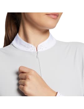 Polo de concurso SAMSHIELD LOUISELLA MANGA LARGA WS24 gris perla