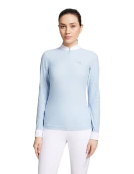 mujer con Polo de concurso SAMSHIELD LOUISON AIR azul celeste