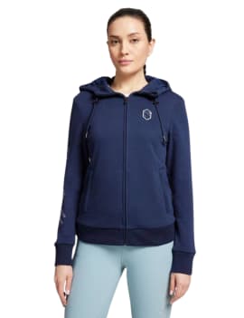 mujer con sudadera samshield berenice azul marino