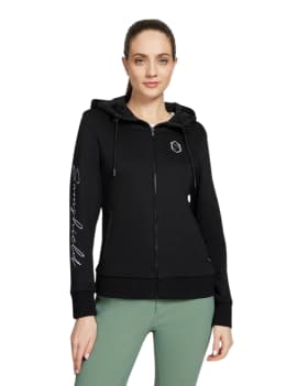 mujer con sudadera samshield berenice negro