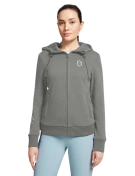 mujer con sudadera samshield berenice gris