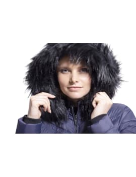capucha chaqueta plumón de samshield para montar color azul marino