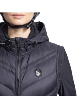 Chaleco plumón de samshield negro parte superior logo swarovkies