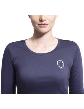 camiseta equitación mujer manga larga con swarowvki samshield logo