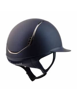 parte trasera Casco equitación visera ancha mujer azul marino samshield