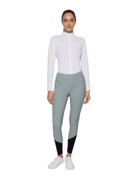 Pantalón de equitación mujer tipo leggin SAMSHIELD TALLIA verde
