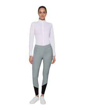 Pantalón de equitación mujer tipo leggin SAMSHIELD TALLIA verde