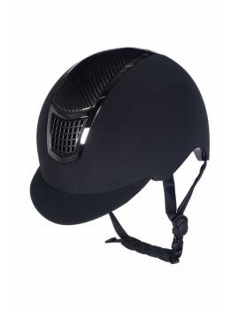 vista lateral Casco equitación HKM carbon professional