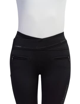 pantalón equitación mujer leggins impermeables de samshield color negro alpha winter