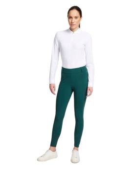Pantalón de equitación mujer tipo leggin verde samshield tessa
