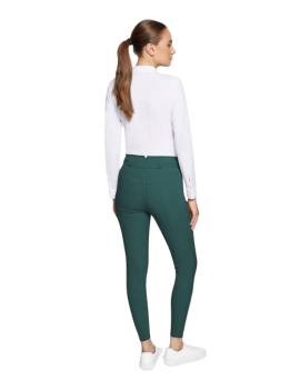 visto desde detrás Pantalón de equitación mujer tipo leggin verde samshield tessa