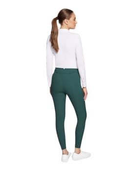 visto desde detrás Pantalón de equitación mujer tipo leggin verde samshield tessa