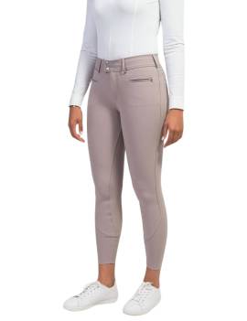 detalles delanteros pantalones samshield de montar sin swarovkies color beige