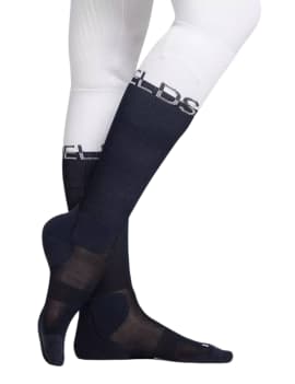 Calcetines de montar SAMSHIELD DOMI azul marino con superior blanco