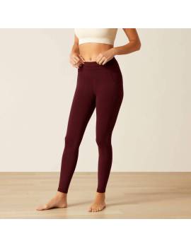 Leggins de equitación mujer granate ariat eos 2.0 vista frontal