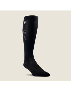 calcetines equitación largos negro con brillantes ariat radiant