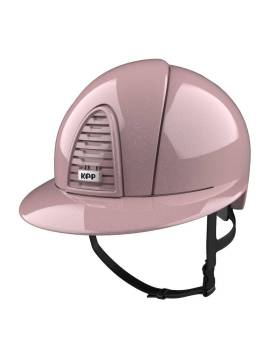 Casco KEP rosa con visera de polo parte delantera