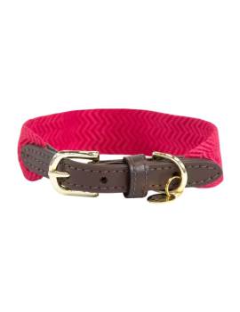 collar perro plana kentucky jacquard fucsia