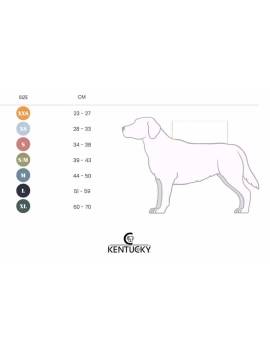 tabla medidas abrigo para perro granate con borreguito  kentucky heavy fleece