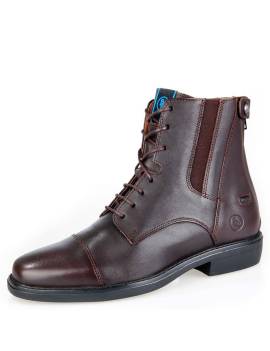 botines equitacion elastico y cordones marron br noblesse