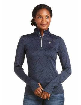 sudadera ARIAT manga larga PROPHECY azul marino parte delantera