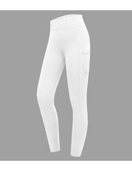 pantalones equitación tipo leggins blancos competición caballo waldhausen ella con cinta para cinturon
