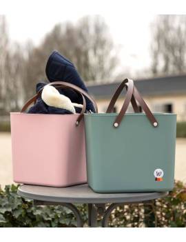 cubo flexible equitación grande waldhausen multibag rosa y verde
