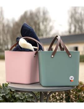 cubo flexible equitación grande waldhausen multibag rosa y verde