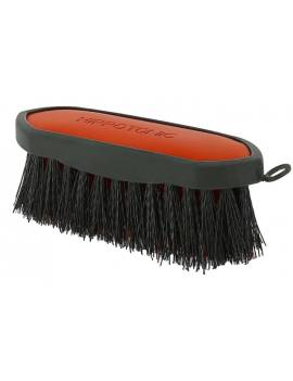 cepillo limpieza cuerpo cerda media caballo pequeño hipoptonic negro y rojo