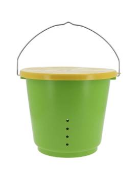 cubo manzanas caballo verde tapa amarilla
