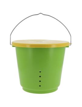 cubo manzanas caballo verde tapa amarilla