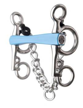 pelham azul goma flexible metalab caballo