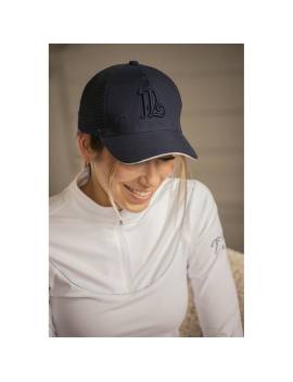 gorra equitacion negro penelope logo bordado