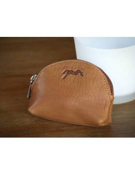 bolso monedero equitación cuero marrón caballo penelope