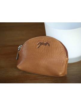 bolso monedero equitación cuero marrón caballo penelope