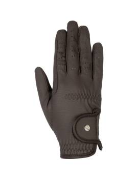 Guantes de equitación hkm marrón