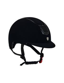 Casco de equitación terciopelo equestro negro