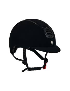 Casco de equitación terciopelo equestro negro