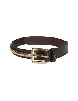 cinturón equitación clincher cuero y dorado equestro