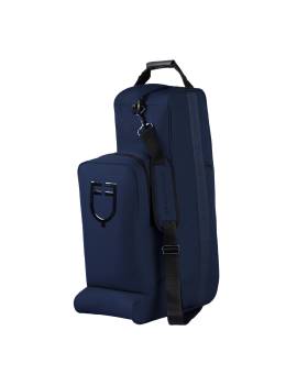 bolsa para guardar las botas y casco de equitación azul marino con logo silicona equestro