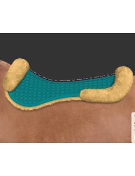 Salvacruces con borreguillo natural caballo equitación verde y borreguito natural