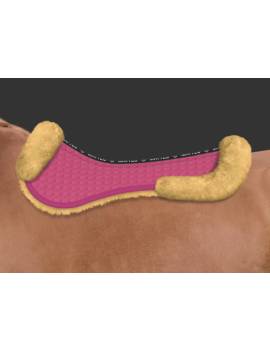 Salvacruces con borreguillo natural caballo equitación rosa y borreguito natural