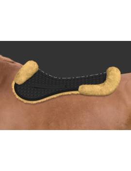 Salvacruces con borreguillo natural caballo equitación MATTES NEGRO y borreguillo natural
