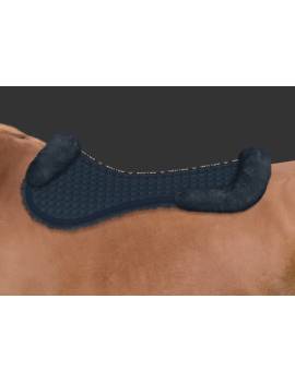 Salvacruces con borreguillo natural caballo equitación mattes azul marino