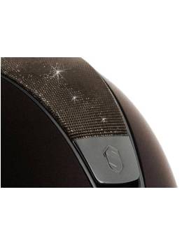 panel superior casco equitación visera ancha con efecto brillantes samshield miss shield shimmer