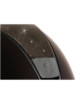 panel superior casco equitación visera ancha con efecto brillantes samshield miss shield shimmer