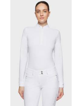 camisa de concurso blanca manga larga mujer samshield louisella honeycomb